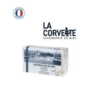 LA CORVETTE FRANCE 5 BARS Body SOAP FRAGRANCE FREE Pure White Veg. Oil Marseille